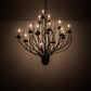 Meyda Lighting Sycamore 42" 16-Light Timeless Bronze Chandelier With Amber Faux Candlelight