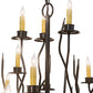 Meyda Lighting Sycamore 42" 16-Light Timeless Bronze Chandelier With Amber Faux Candlelight
