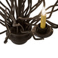 Meyda Lighting Sycamore 42" 16-Light Timeless Bronze Chandelier With Amber Faux Candlelight
