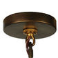 Meyda Lighting Sycamore 54" 22-Light Antique Copper Chandelier With Amber Faux Candlelight