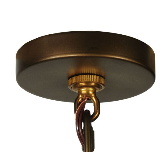 Meyda Lighting Sycamore 54" 22-Light Antique Copper Chandelier With Amber Faux Candlelight