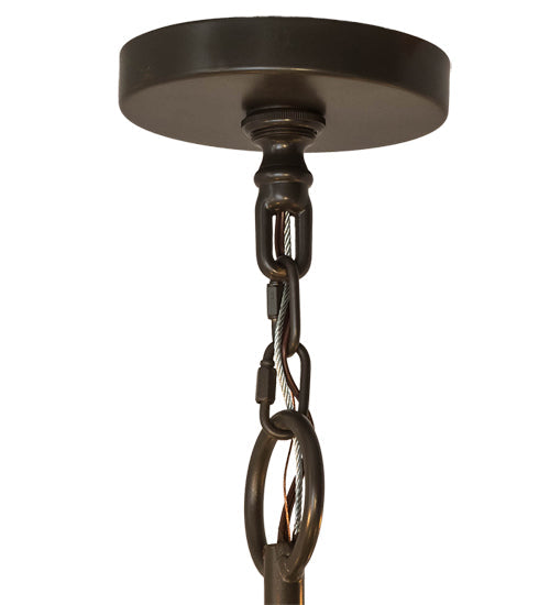 Meyda Lighting Sycamore 54" 22-Light Timeless Bronze Chandelier With Amber Faux Candlelight