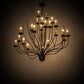 Meyda Lighting Sycamore 54" 22-Light Timeless Bronze Chandelier With Amber Faux Candlelight