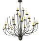 Meyda Lighting Sycamore 54" 22-Light Timeless Bronze Chandelier With Amber Faux Candlelight