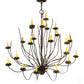 Meyda Lighting Sycamore 54" 22-Light Timeless Bronze Chandelier With Amber Faux Candlelight
