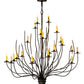 Meyda Lighting Sycamore 54" 22-Light Timeless Bronze Chandelier With Amber Faux Candlelight