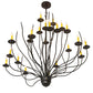 Meyda Lighting Sycamore 54" 22-Light Timeless Bronze Chandelier With Amber Faux Candlelight