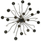 Meyda Lighting Sycamore 54" 22-Light Timeless Bronze Chandelier With Amber Faux Candlelight