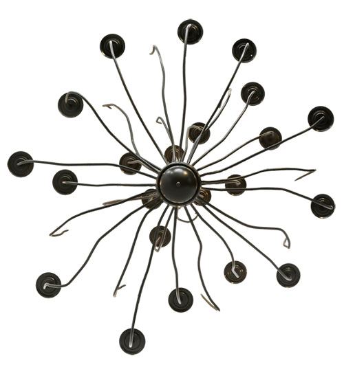 Meyda Lighting Sycamore 54" 22-Light Timeless Bronze Chandelier With Amber Faux Candlelight