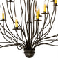 Meyda Lighting Sycamore 54" 22-Light Timeless Bronze Chandelier With Amber Faux Candlelight