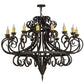 Meyda Lighting Symen 60" 16-Light Coffee Bean Chandelier With Ivory Faux Candlelight