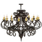 Meyda Lighting Symen 60" 16-Light Coffee Bean Chandelier With Ivory Faux Candlelight