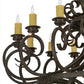Meyda Lighting Symen 60" 16-Light Coffee Bean Chandelier With Ivory Faux Candlelight