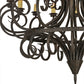 Meyda Lighting Symen 60" 16-Light Coffee Bean Chandelier With Ivory Faux Candlelight