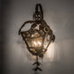 Meyda Lighting Symone 15" 4-Light Brown Metallic Wall Sconce With Clear Shade Glass
