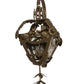 Meyda Lighting Symone 15" 4-Light Brown Metallic Wall Sconce With Clear Shade Glass
