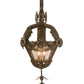 Meyda Lighting Symone 15" 4-Light Brown Metallic Wall Sconce With Clear Shade Glass