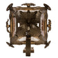 Meyda Lighting Symone 15" 4-Light Brown Metallic Wall Sconce With Clear Shade Glass