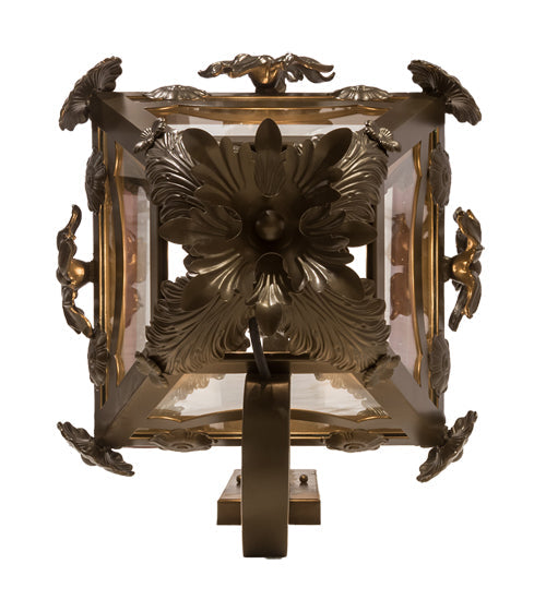 Meyda Lighting Symone 15" 4-Light Brown Metallic Wall Sconce With Clear Shade Glass