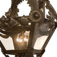 Meyda Lighting Symone 15" 4-Light Brown Metallic Wall Sconce With Clear Shade Glass