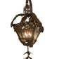 Meyda Lighting Symone 15" 4-Light Brown Metallic Wall Sconce With Clear Shade Glass