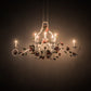 Meyda Lighting Symphony 48" 12-Light White Rose Basket Chandelier With White Faux Candlelight