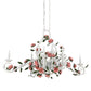Meyda Lighting Symphony 48" 12-Light White Rose Basket Chandelier With White Faux Candlelight