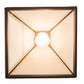 Meyda Lighting "T Mission" 10"Sq Mahogany Bronze Pendant Light With Creme Carrare Idaight Shade Glass