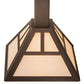 Meyda Lighting "T Mission" 10"Sq Mahogany Bronze Pendant Light With Creme Carrare Idaight Shade Glass