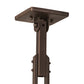 Meyda Lighting "T Mission" 10"Sq Mahogany Bronze Pendant Light With Creme Carrare Idaight Shade Glass
