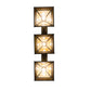 Meyda Lighting T Mission 13" 3-Light Craftsman Brown Island Pendant With Rootbeer & Beige Iridescent Shade Glass