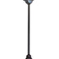 Meyda Lighting "T Mission" 13" Chemical Antique Brass Pendant Light With Amber & Beige Shade Glass
