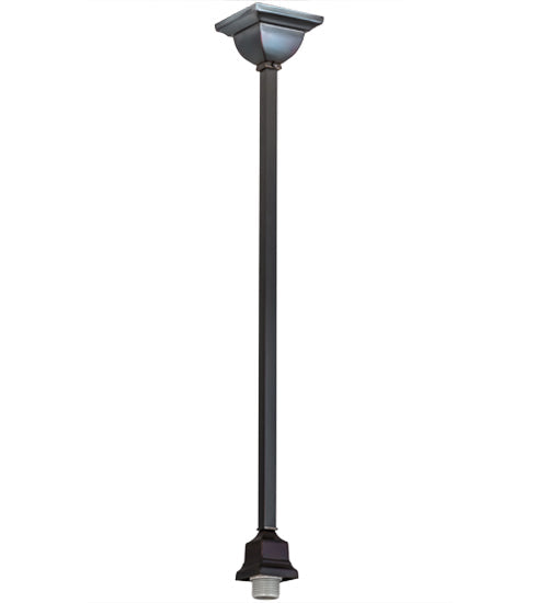 Meyda Lighting "T Mission" 13" Chemical Antique Brass Pendant Light With Amber & Beige Shade Glass