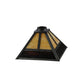 Meyda Lighting "T" Mission 13" Craftsman Brown Frame With Rootbeer & Beige Art Shade Glass