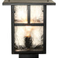 Meyda Lighting "T" Mission 13" Craftsman Brown Outdoor Deck Light With Clear Leaf Shade Glass