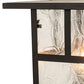 Meyda Lighting "T" Mission 13" Craftsman Brown Outdoor Deck Light With Clear Leaf Shade Glass