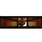 Meyda Lighting T Mission 14" 2-Light Craftsman Brown Wall Sconce Amber Mica Shade Glass