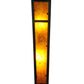 Meyda Lighting T Mission 14" 2-Light Craftsman Brown Wall Sconce Amber Mica Shade Glass