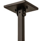 Meyda Lighting "T" Mission 14" Oil Rubbed Bronze Pendant Light With Beige & Amber Mica Shade Glass