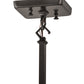 Meyda Lighting T Mission 165699 9" Craftsman Brown Mini Pendant Light With Beige Iridescent Shade Glass