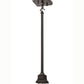 Meyda Lighting T Mission 165699 9" Craftsman Brown Mini Pendant Light With Beige Iridescent Shade Glass