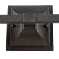 Meyda Lighting "T" Mission 17" 2-Light Costello Black Hand Rubbed Iron Vanity Light With Silver Mica Shade Glass