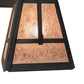 Meyda Lighting "T" Mission 17" 2-Light Costello Black Vanity Light With Silver Mica Shade Glass