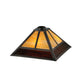 Meyda Lighting "T" Mission 19" Craftsman Brown Frame With Rootbeer & Beige Art Shade Glass