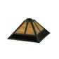 Meyda Lighting "T" Mission 19" Craftsman Brown Frame With Rootbeer & Beige Art Shade Glass