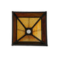 Meyda Lighting "T" Mission 19" Craftsman Brown Frame With Rootbeer & Beige Art Shade Glass