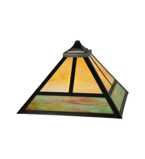 Meyda Lighting T Mission 19"W x 12"H Multi-Colored Shade Glass