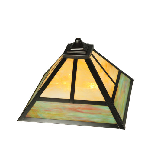 Meyda Lighting T Mission 19"W x 12"H Multi-Colored Shade Glass