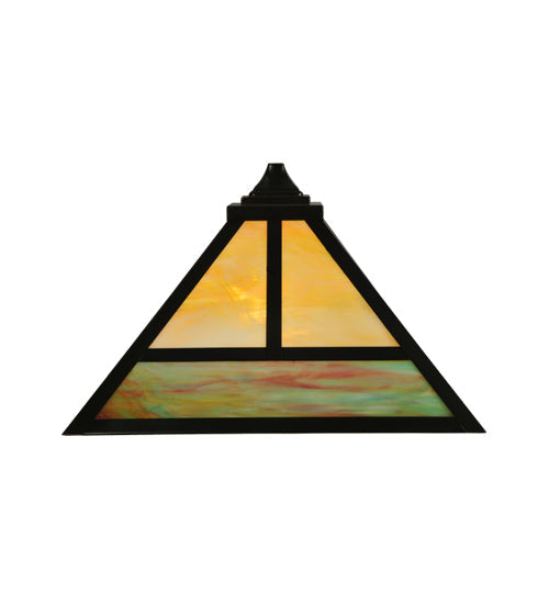 Meyda Lighting T Mission 19"W x 12"H Multi-Colored Shade Glass