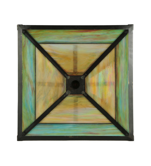 Meyda Lighting T Mission 19"W x 12"H Multi-Colored Shade Glass